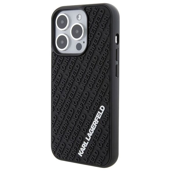 Karl Lagerfeld case for iPhone 15 Pro 6,1&quot; KLHCP15L3DMKRLK black HC 3D Multi Logo 3666339164331