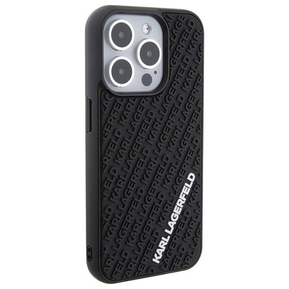 Karl Lagerfeld case for iPhone 15 Pro 6,1&quot; KLHCP15L3DMKRLK black HC 3D Multi Logo 3666339164331