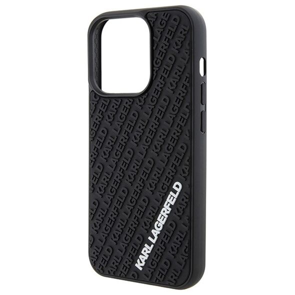 Karl Lagerfeld case for iPhone 15 Pro 6,1&quot; KLHCP15L3DMKRLK black HC 3D Multi Logo 3666339164331