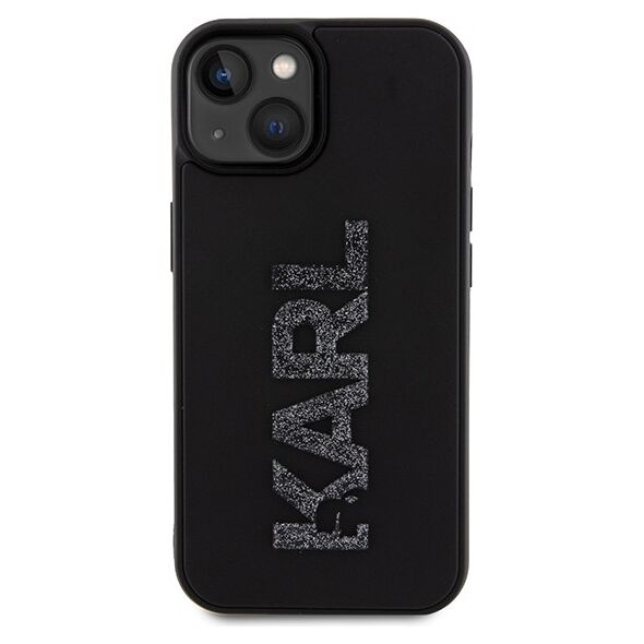 Karl Lagerfeld case for iPhone 15 6,1&quot; KLHCP15S3DMBKCK black HC 3D Logo Glitter 3666339166595
