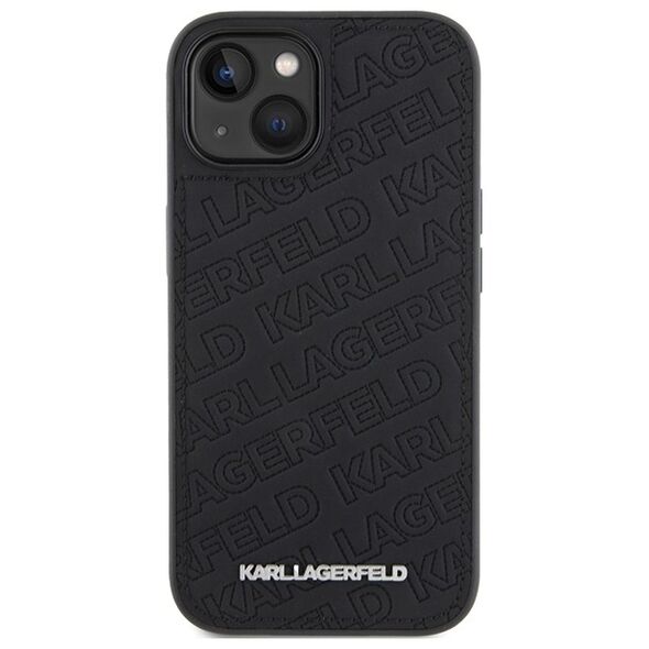 Karl Lagerfeld case for iPhone 15 6,1&quot; KLHCP15SPQKPMK black HC QUILTED K PATTERN 3666339165031