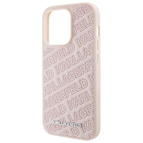Karl Lagerfeld case for iPhone 15 Pro Max 6,7&quot; KLHCP15XPQKPMP pink HC QUILTED K PATTERN 3666339165185