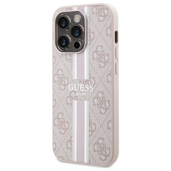Guess case for iPhone 15 Pro 6,1&quot; GUHMP15XP4RPSP pink HC MAGSAFE 4G PRINTED STRIPES 3666339203511
