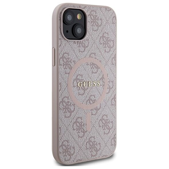 Guess case for iPhone 14 6,1&quot; GUHMP14SG4GFRP pink HC MAGSAFE PU 4G RING CLASSIC LOGO 3666339226701