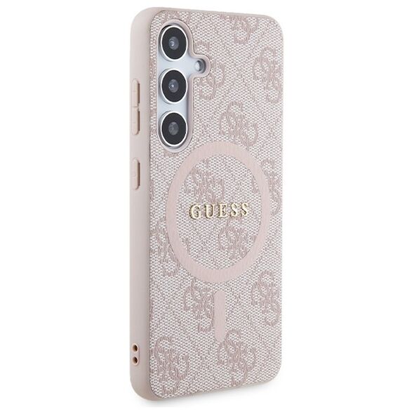 Guess case for Samsung Galaxy S24 GUHMS24SG4GFRP pink HC MAGSAFE PU 4G RING CLASSIC LOGO 3666339241513