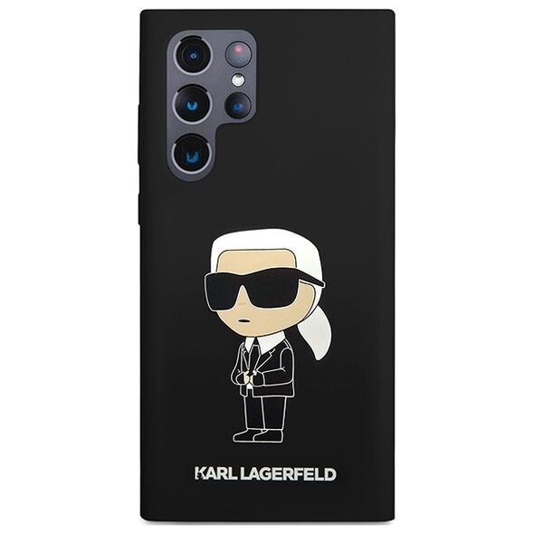 Karl Lagerfeld case for Samsung Galaxy S24 Ultra KLHCS24LSNIKBCK black HC SILICONE NFT IKONIK 3666339242312