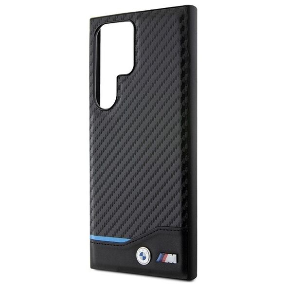 BMW case for Samsung Galaxy S24 Ultra black Leather Carbon 3666339242671