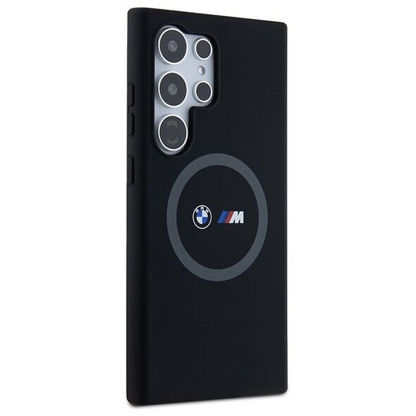 BMW case for Samsung Galaxy S24 Ultra black M Silicone Printed Ring MagSafe 3666339242916