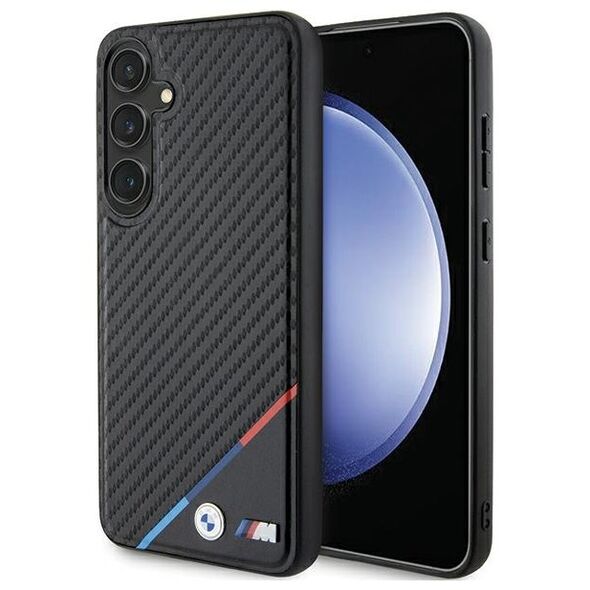 BMW case for Samsung Galaxy S24 black Carbon Tricolor Line MagSafe 3666339242688