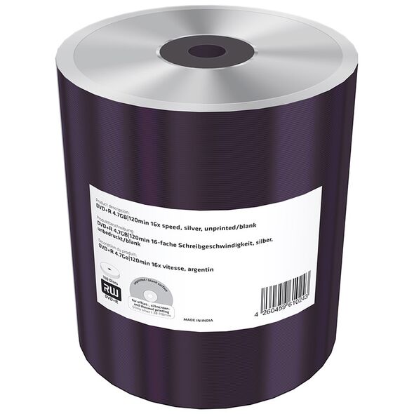 MediaRange DVD+R 4.7GB|120min 16x speed, silver, unprinted/blank, Shrink 100 (MR423) έως 12 άτοκες Δόσεις