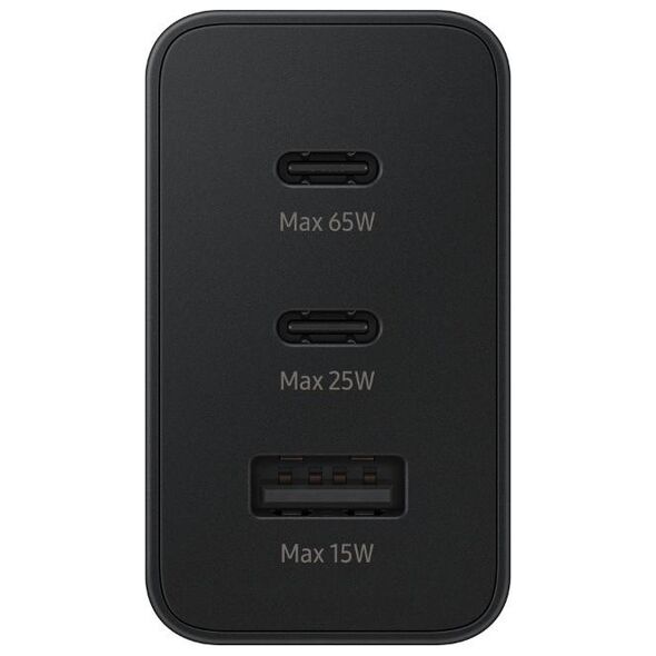 Samsung Φορτιστής Χωρίς Καλώδιο με Θύρα USB-A και 2 Θύρες USB-C 65W Μαύρος (EP-T6530NBEGEU) (SAMEP-T6530NBEGEU) έως 12 άτοκες Δόσεις