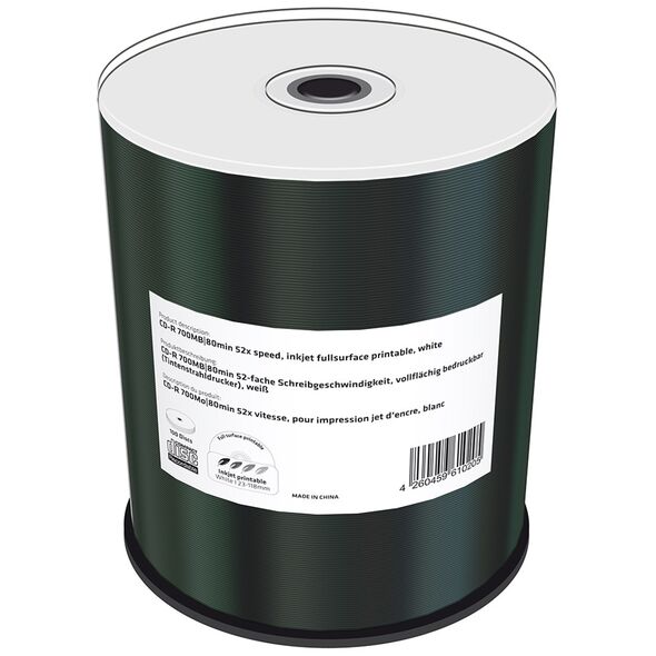 MediaRange CD-R 80' 700MB 52x Inkjet Fullsurface Printable Cake x 100 (MR203) έως 12 άτοκες Δόσεις