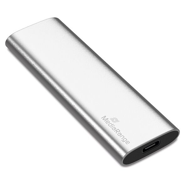 MediaRange Εξωτερικός Σκληρός Δίσκος SSD USB Type-C 120GB (Silver) (MR1100) έως 12 άτοκες Δόσεις