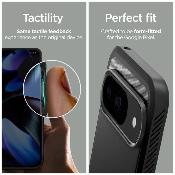 Case for GOOGLE PIXEL 9 / 9 PRO Spigen Rugged Armor Matte black 8809971226349