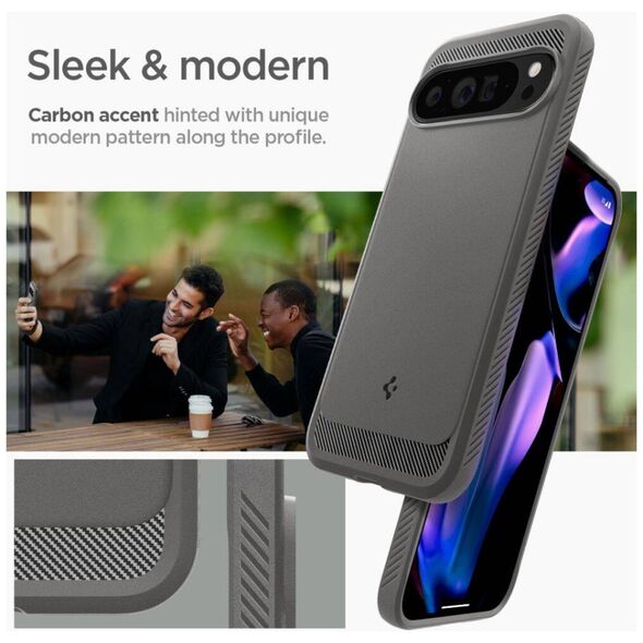 Case for GOOGLE PIXEL 9 PRO XL Spigen Rugged Armor Marble gray 8809971227193