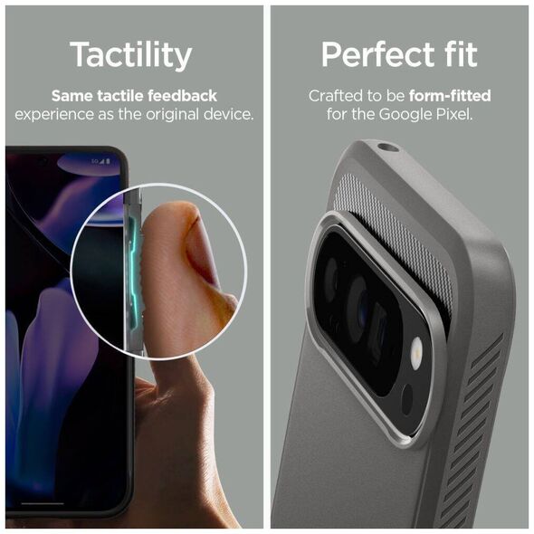 Case for GOOGLE PIXEL 9 PRO XL Spigen Rugged Armor Marble gray 8809971227193