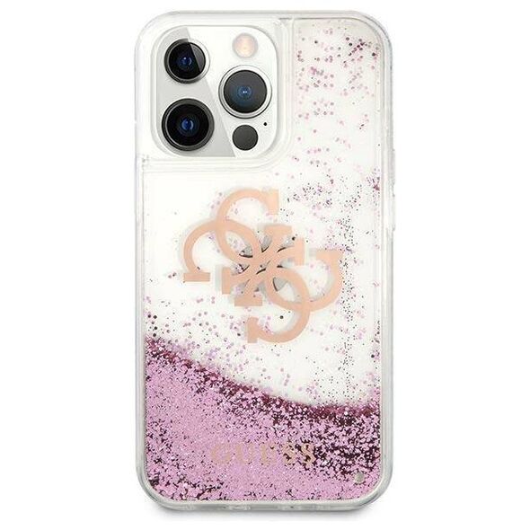 Original Case IPHONE 13 PRO MAX Guess Hardcase 4G Big Liquid Glitter (GUHCP13XLG4GPI) pink 3666339024703