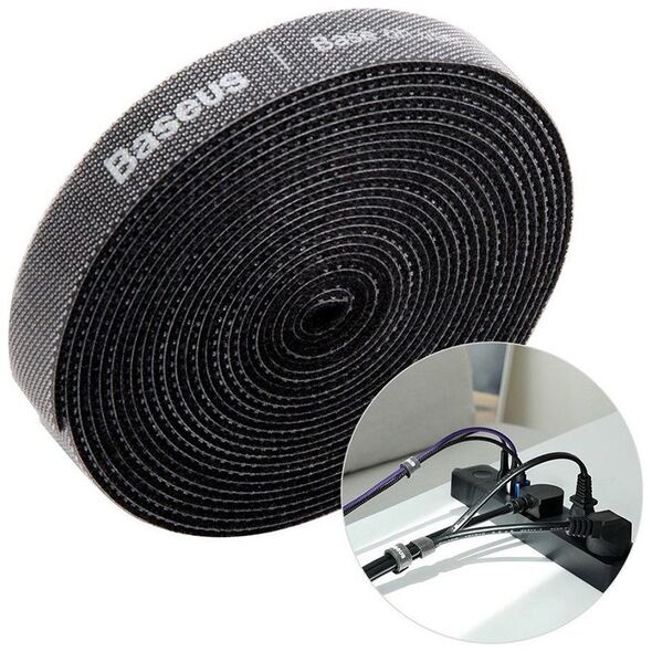 Baseus Rainbow Circle Velcro Straps Δεματικά Καλωδίων Μαύρο 3m 1τμχ (ACMGT-F01) (BASACMGTF01) έως 12 άτοκες Δόσεις