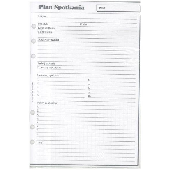 Antra Wkład do organizera A5 Plan spotkań (270047)