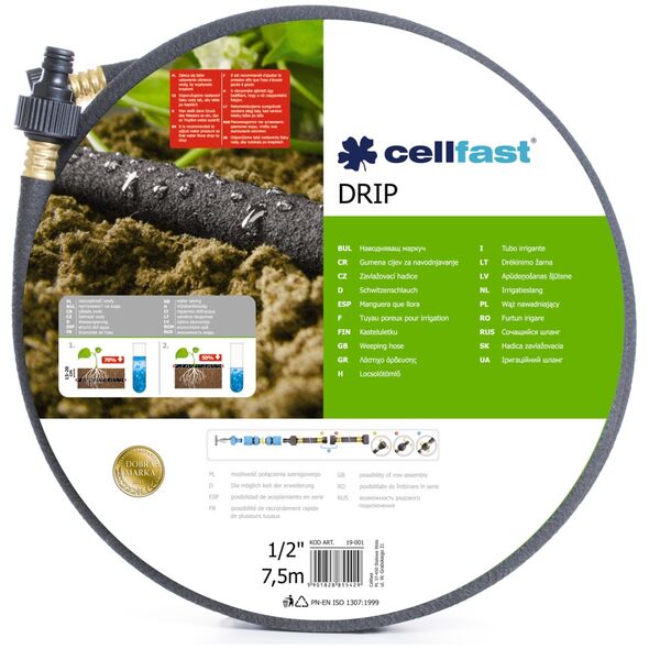 Cellfast Wąż nawadniający Drip 1/2" 7,5m (19-001)