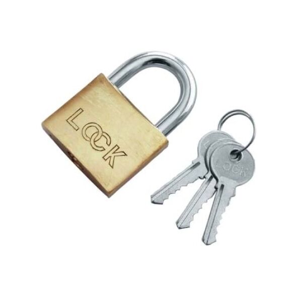 Modeco Kłódka mosiężna BOXER LOCK pałąkowa 38mm MN-02-038