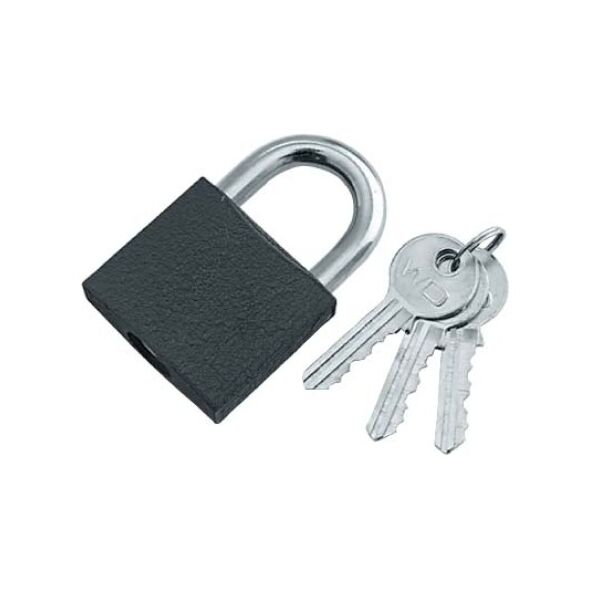 Modeco Kłódka żeliwna WOLF LOCK pałąkowa szara 50mm 6szt. MN-02-250