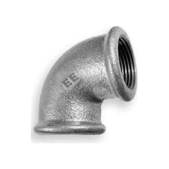 Odlewnia Zawiercie Kolano zwężkowe 90° 2 x 3/2" ocynk