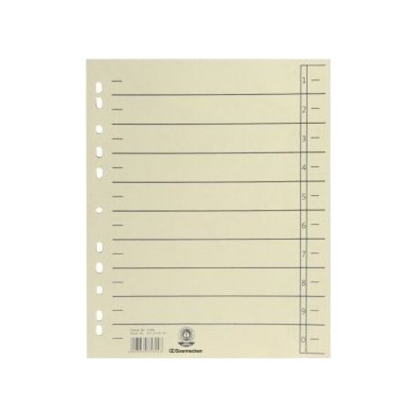 Soennecken Trennblätter 1496 DIN A4 180g RC Karton ch 100 St./Pack. (1496)