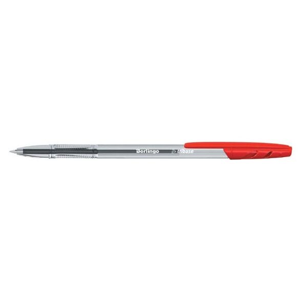 Berlingo Berlingo, pióro kulkowe, czerwony, 50szt, 1mm, Tribase