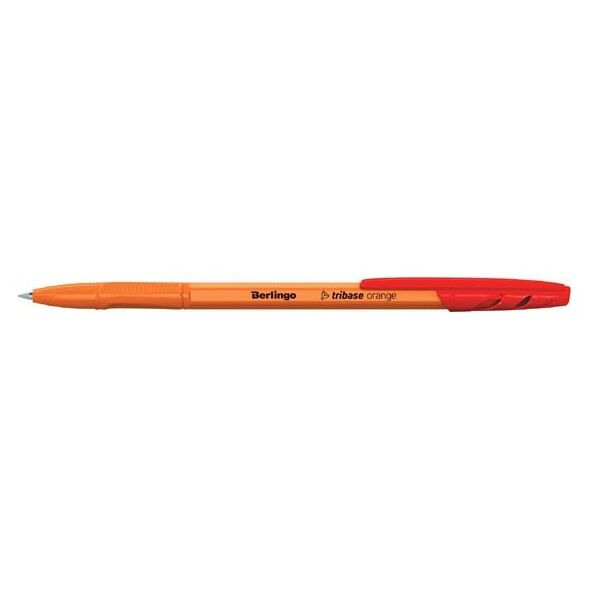 Berlingo Berlingo, pióro kulkowe, czerwony, 50szt, 0.7mm, Tribase Orange