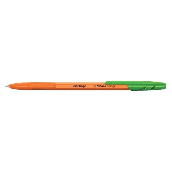 Berlingo Berlingo, pióro kulkowe, zielony, 50szt, 0.7mm, Tribase orange