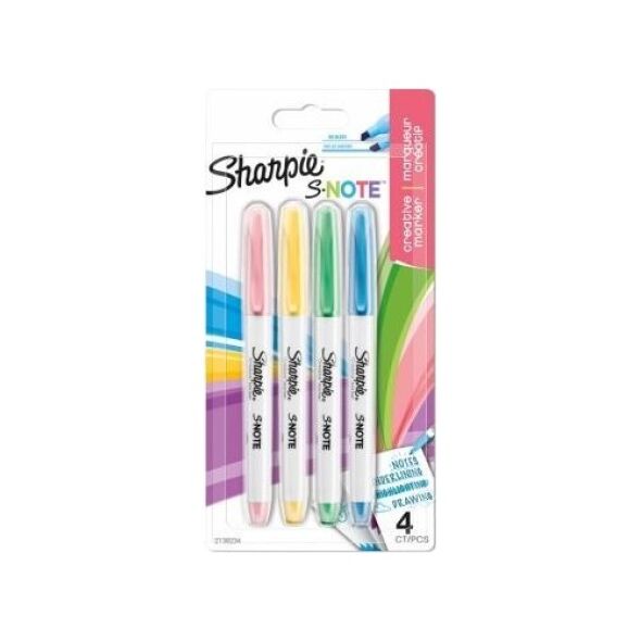 Sharpie Kup Przydasie Sharpie-zestaw zakreślaczy S-note 4 szt