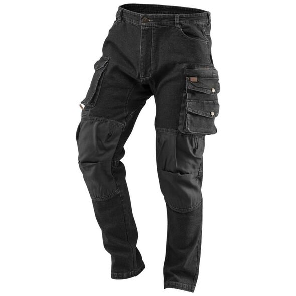 Neo Spodnie robocze DENIM, czarne, rozmiar M