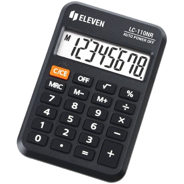Kalkulator Eleven Eleven Kalkulator LC110NR, czarna, kieszonkowy, 8 miejsc