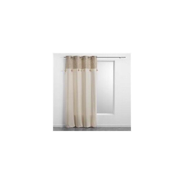 Douceur d`Interieur Zasłona boho SULTANCURTAIN, na przelotkach, z frędzlami, 140 x 240 cm