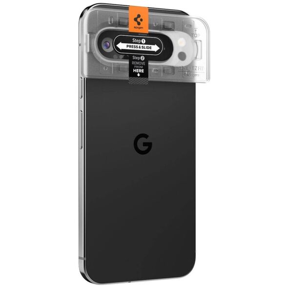 Camera Cover GOOGLE PIXEL 9 PRO XL Spigen Optik. TR ”EZ FIT” Camera Protector 2-pack Crystal Clear 8809971233149