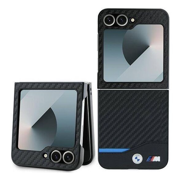 Original Case SAMSUNG GALAXY Z FLIP 6 BMW Hardcase Carbon Blue Line (BMHCZF622NBCK) black 3666339125301