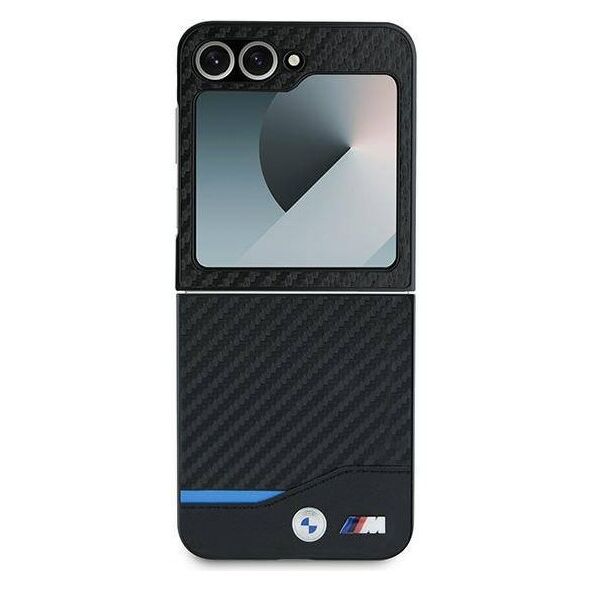 Original Case SAMSUNG GALAXY Z FLIP 6 BMW Hardcase Carbon Blue Line (BMHCZF622NBCK) black 3666339125301