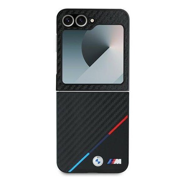 Original Case SAMSUNG GALAXY Z FLIP 6 BMW Hardcase Carbon Tricolor (BMHCZF623PUDTK) black 3666339321994