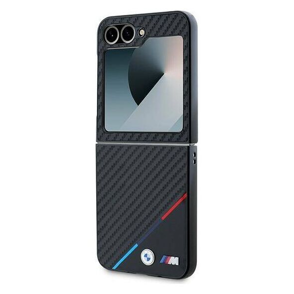 Original Case SAMSUNG GALAXY Z FLIP 6 BMW Hardcase Carbon Tricolor (BMHCZF623PUDTK) black 3666339321994
