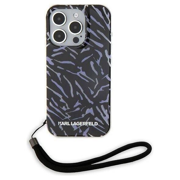 Original Case IPHONE 15 PRO MAX Karl Lagerfeld Hardcase IML Zebra Pattern & Cord (KLHCP15XHZBPKCCU) purple 3666339287436