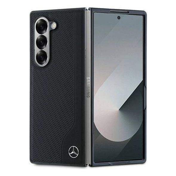 Original Case SAMSUNG GALAXY Z FOLD 6 Karl Lagerfeld Hardcase Leather Wood Imitation MagSafe (MEHMZFD623RBGVK) black 3666339323097