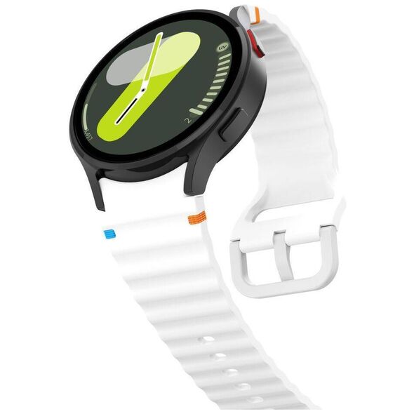 Strap for SAMSUNG GALAXY WATCH 4 / 5 / 5 PRO / 6 / 7 / FE Tech-Protect Silicone Sport white 5906302313396