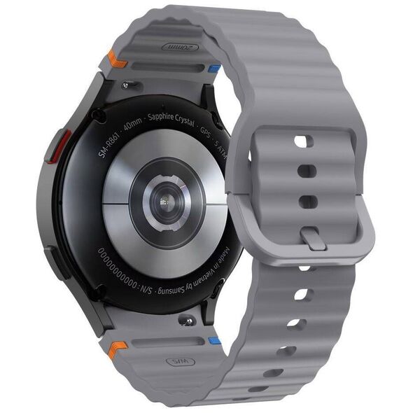 Strap for SAMSUNG GALAXY WATCH 4 / 5 / 5 PRO / 6 / 7 / FE Tech-Protect Silicone Sport Crayon gray 5906302313402