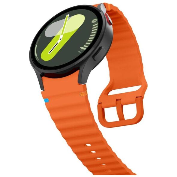 Strap for SAMSUNG GALAXY WATCH 4 / 5 / 5 PRO / 6 / 7 / FE Tech-Protect Silicone Sport orange 5906302313457