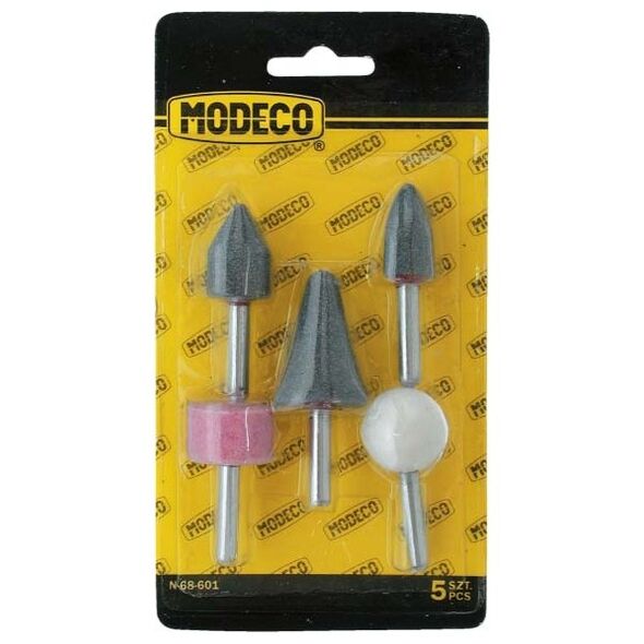 Modeco Komplet trzpieniowych kamieni szlifierskich 5szt. MN-68-601