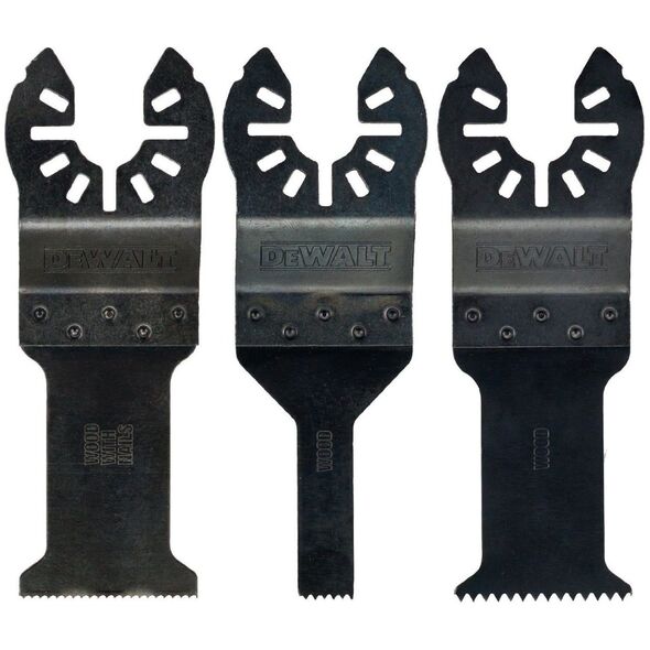 Dewalt DEWALT Akcesoria do oscylacyjnego narzędzia wielofunkcyjnego (3 cz. zestaw brzeszczotów do cięcia drewna, drewna z gwoździami, płyt G-K i PCV) - DT20713-QZ