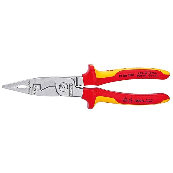 Knipex Szczypce do prac elektroinstalacyjnych 6w1 200mm 1000V VDE (13 86 200)