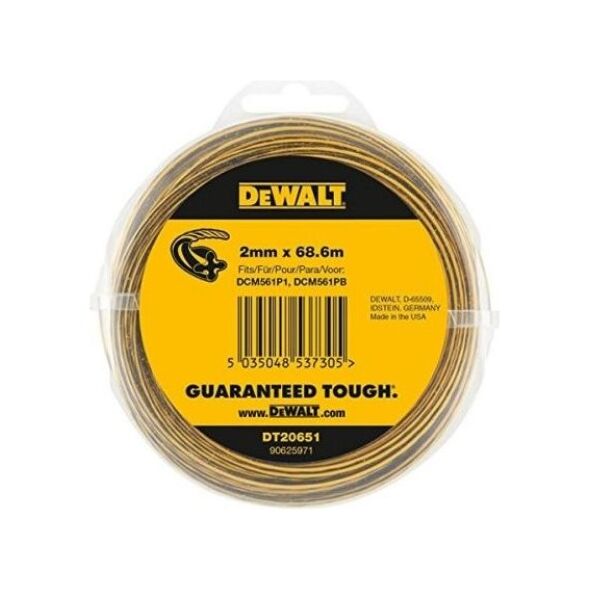 Dewalt DEWALT Żyłka do podkaszarki (Żyłka do podkaszarki - szpula 2mm x 68m) - DT20651-QZ
