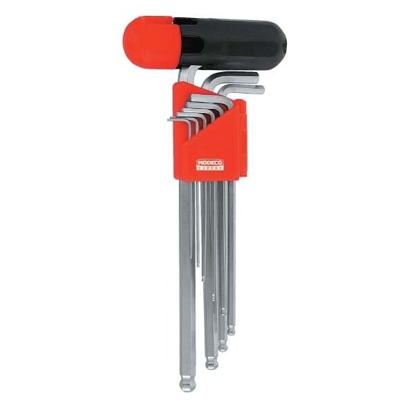 Modeco Zestaw kluczy imbusowych hex typ L 1,5-10mm z kulką 9szt. (MN-54-120)